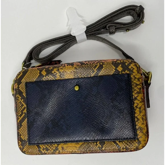 Madewell The Transport Camera Bag Colorblock Snake Embossed Shoulder Bag NWT Shoulder Bags